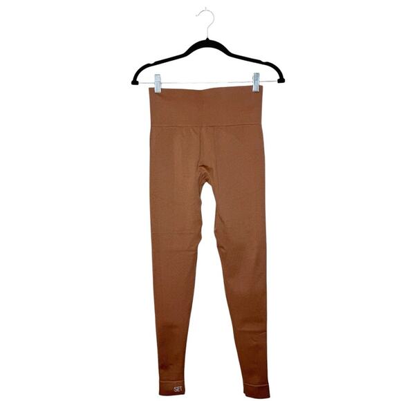 SET Active Sculptflex Seamless Leggings in Copper Brown Size Medium - Picture 5 of 7